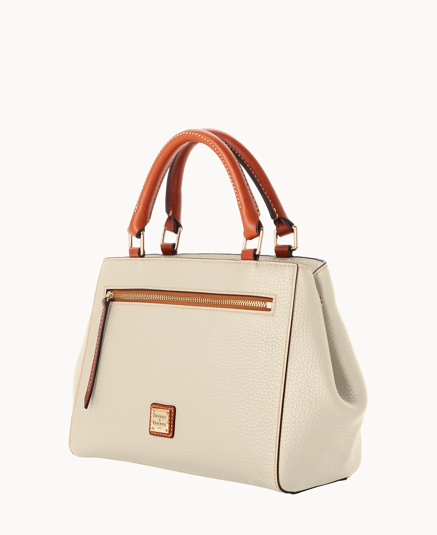 Pebble Grain Small Zip Satchel