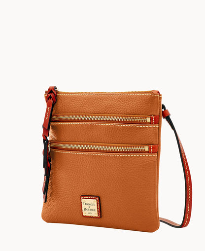 Pebble Grain North South Triple Zip