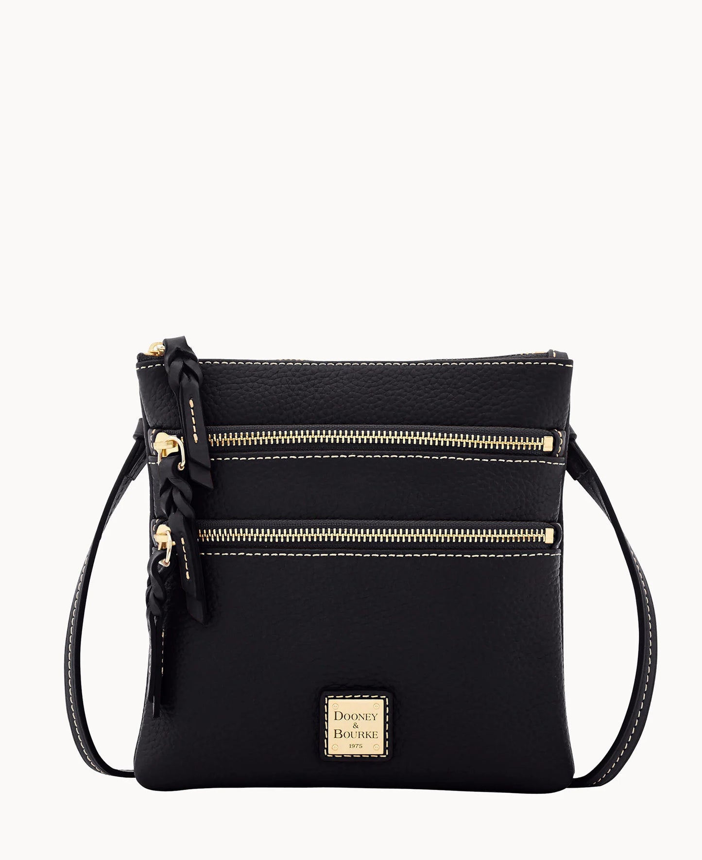 Pebble Grain North South Triple Zip