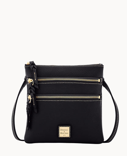 Pebble Grain North South Triple Zip