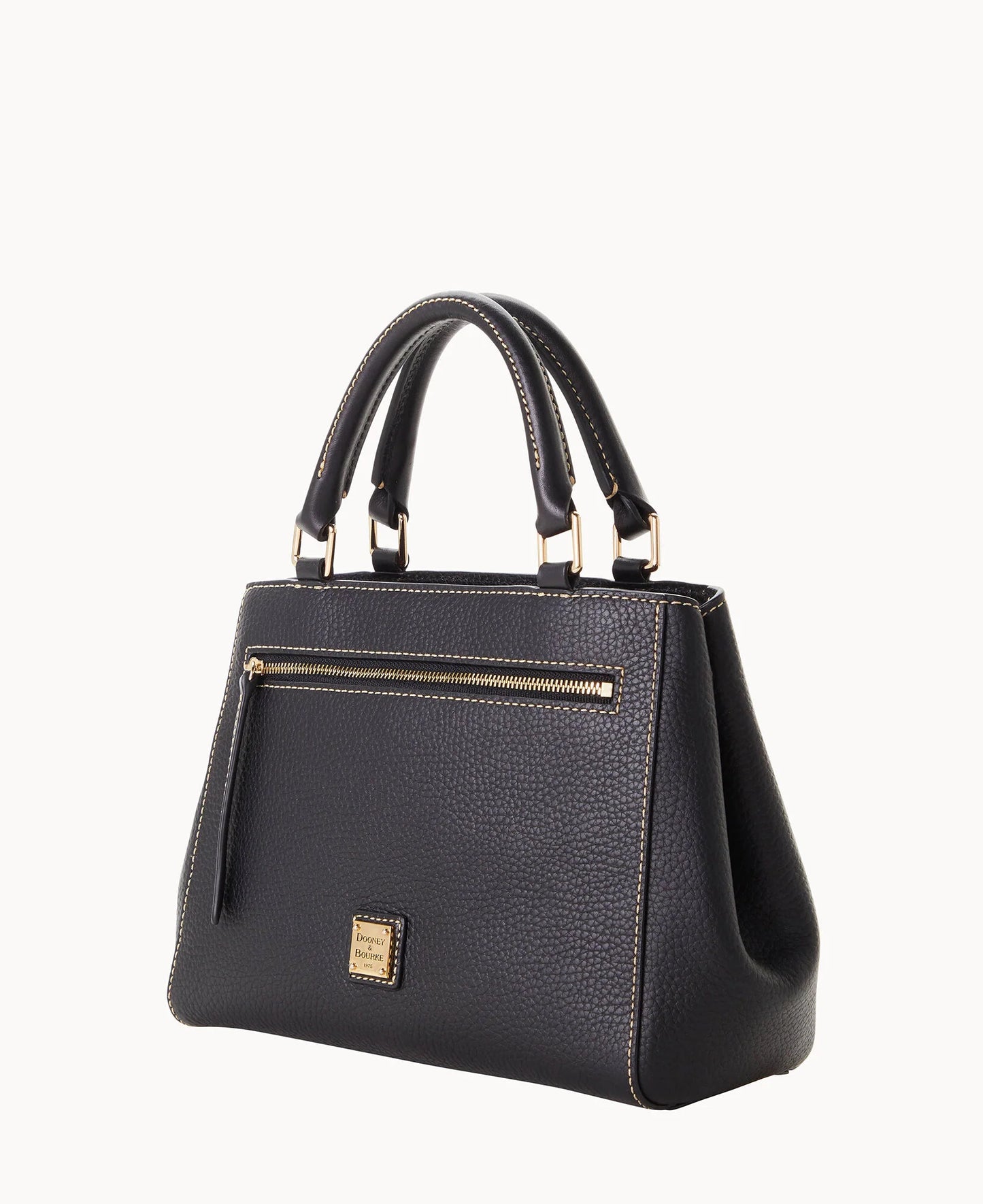 Pebble Grain Small Zip Satchel