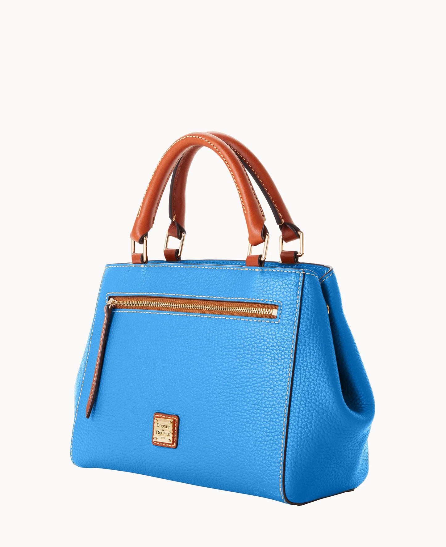 Pebble Grain Small Zip Satchel