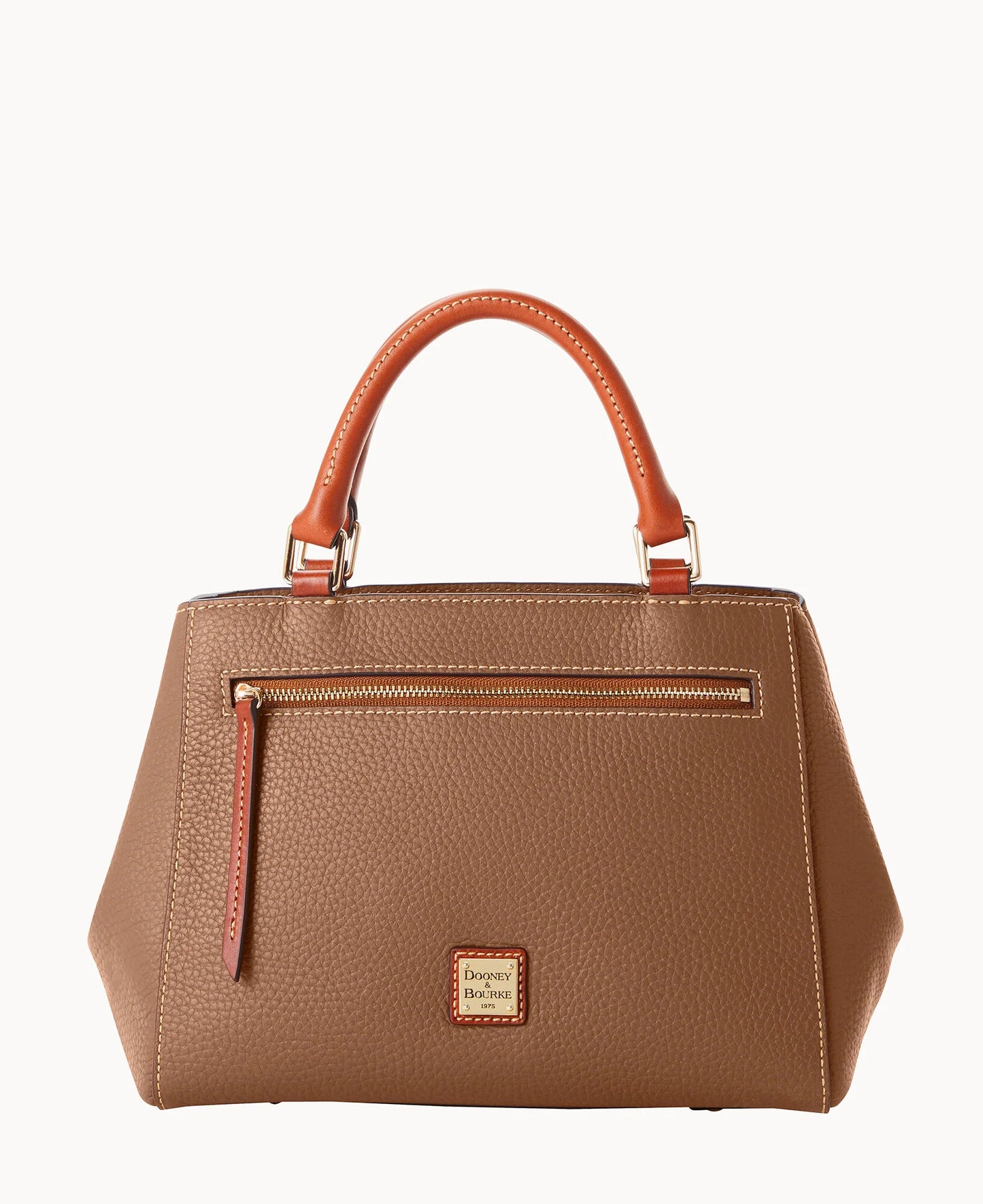 Pebble Grain Small Zip Satchel