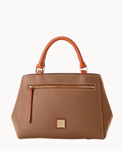 Pebble Grain Small Zip Satchel