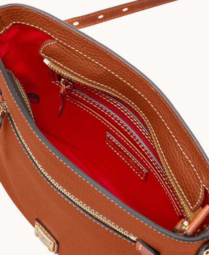 Pebble Grain Zip Crossbody