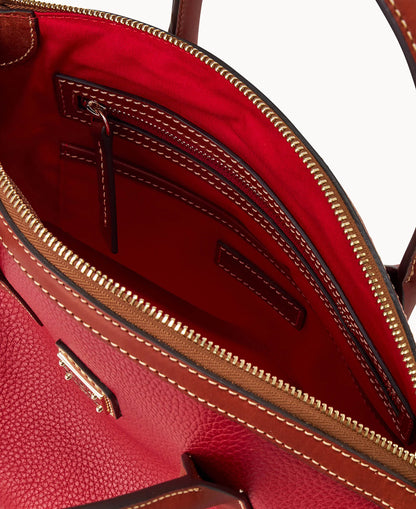 Pebble Grain Domed Satchel