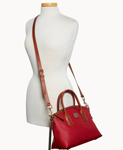 Pebble Grain Domed Satchel