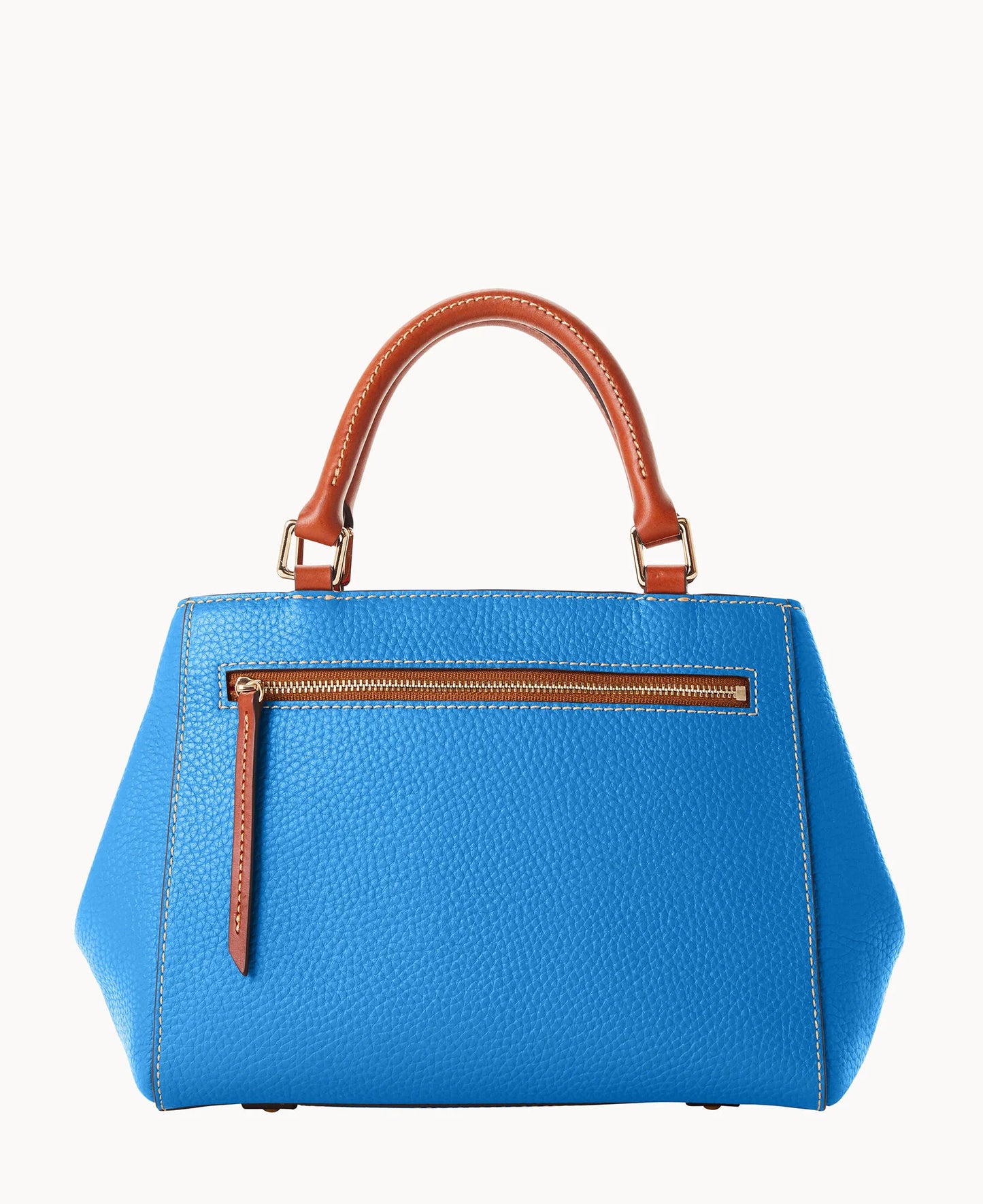 Pebble Grain Small Zip Satchel