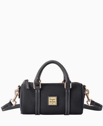 Pebble Grain Crossbody Barrel Satchel 20