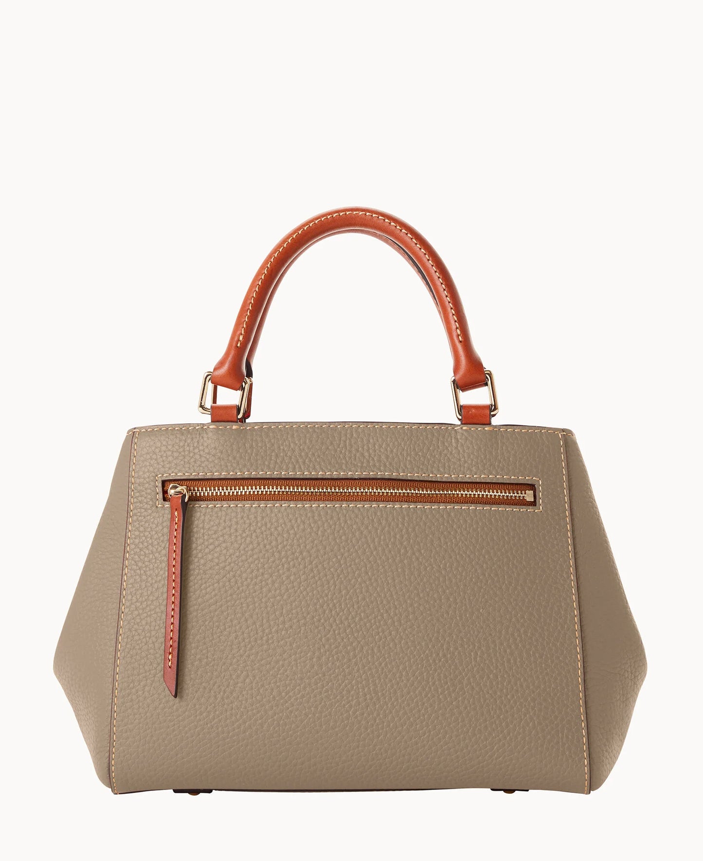 Pebble Grain Small Zip Satchel