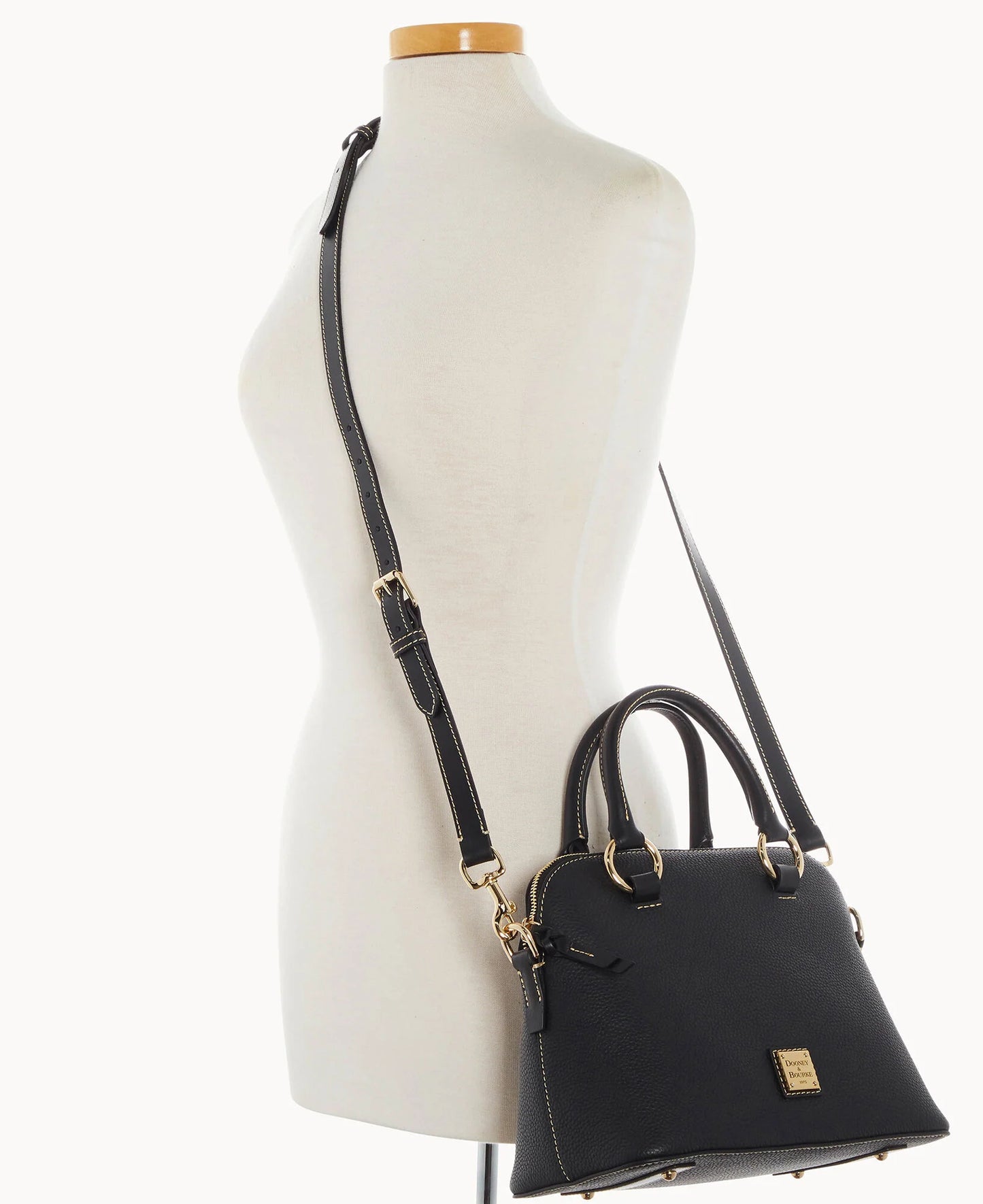 Pebble Grain Domed Satchel