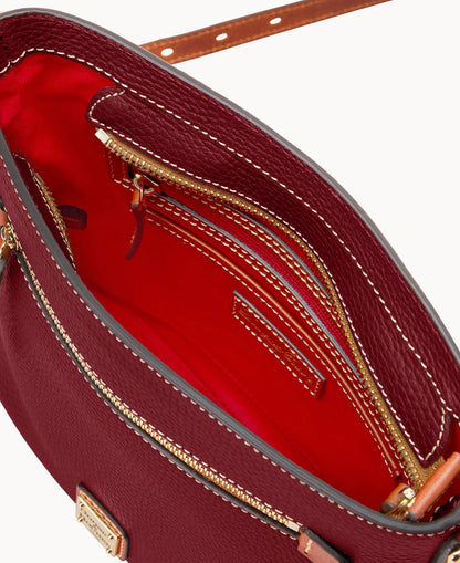 Pebble Grain Zip Crossbody