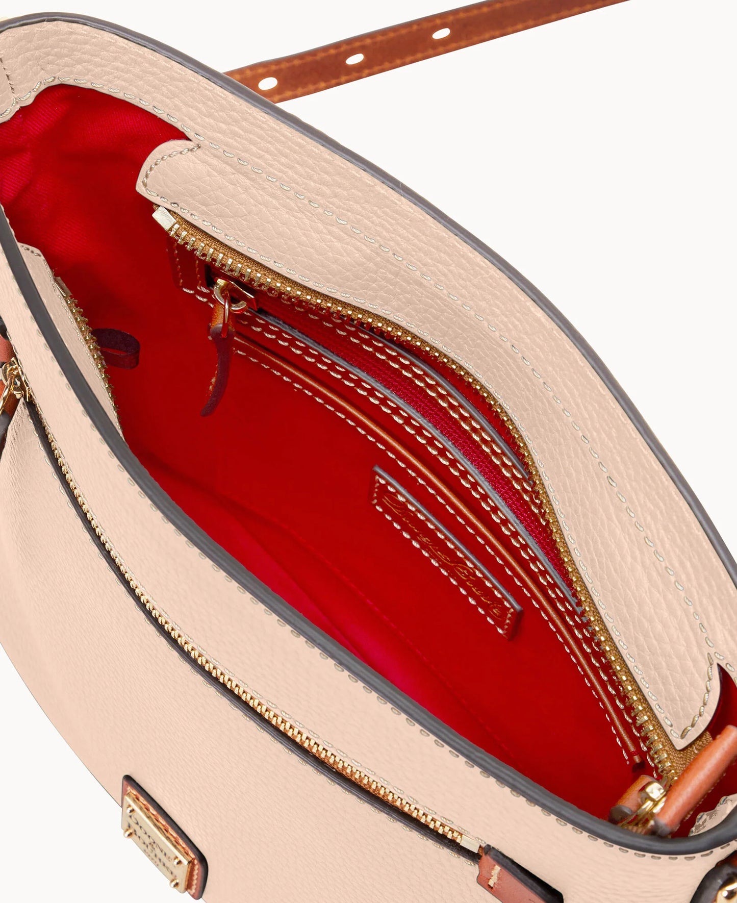 Pebble Grain Zip Crossbody