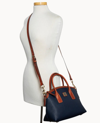 Pebble Grain Domed Satchel