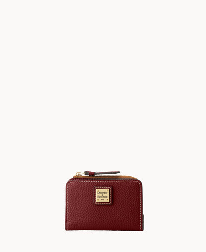 Pebble Grain Zip Credit Card Wallet 12