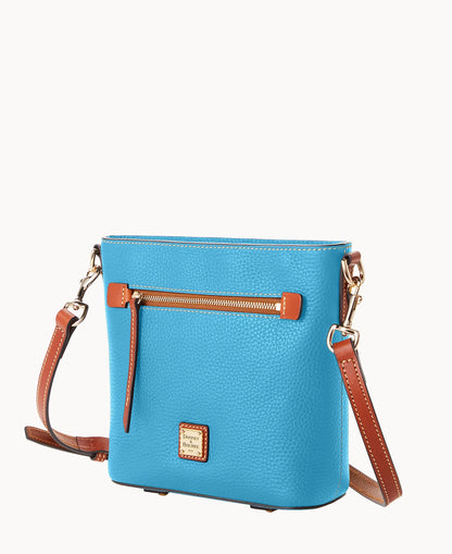 Pebble Grain Small Zip Crossbody