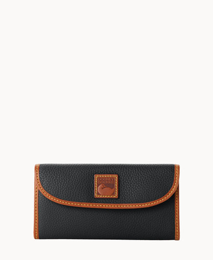 Pebble Grain Continental Clutch