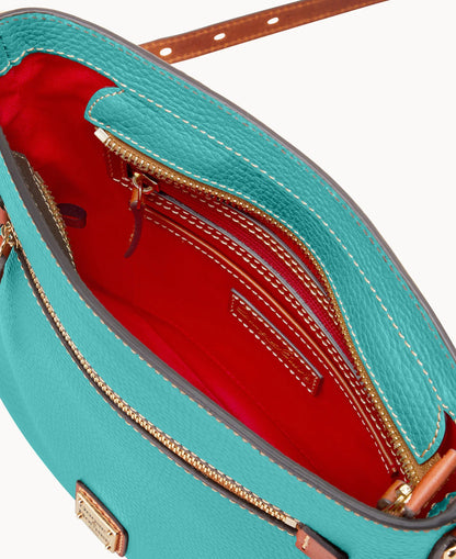 Pebble Grain Zip Crossbody