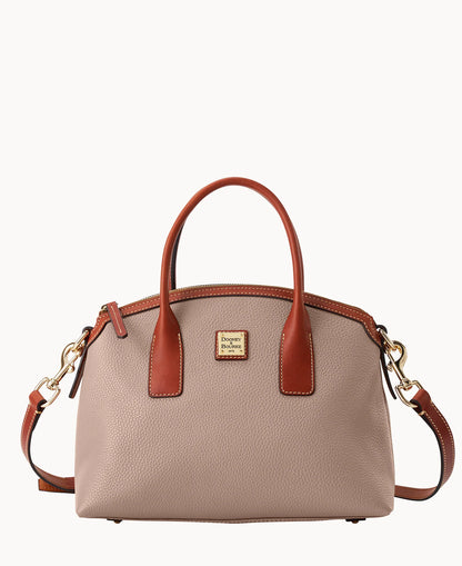 Pebble Grain Domed Satchel