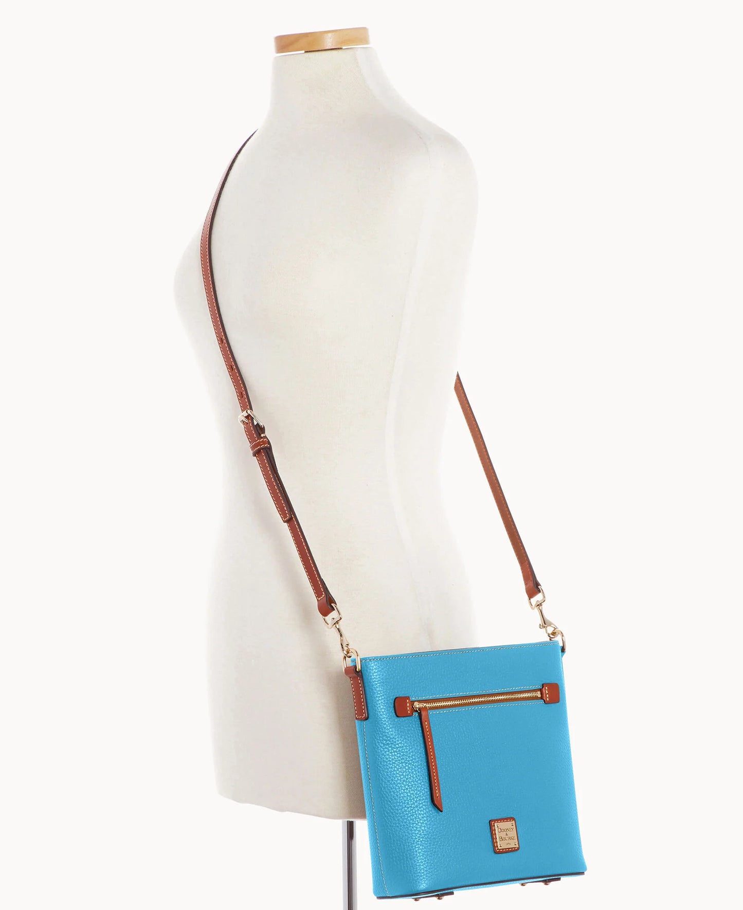 Pebble Grain Zip Crossbody