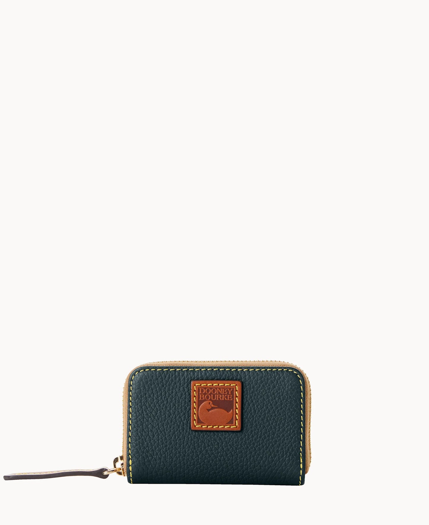 Pebble Grain Zip Around Credit Card Case