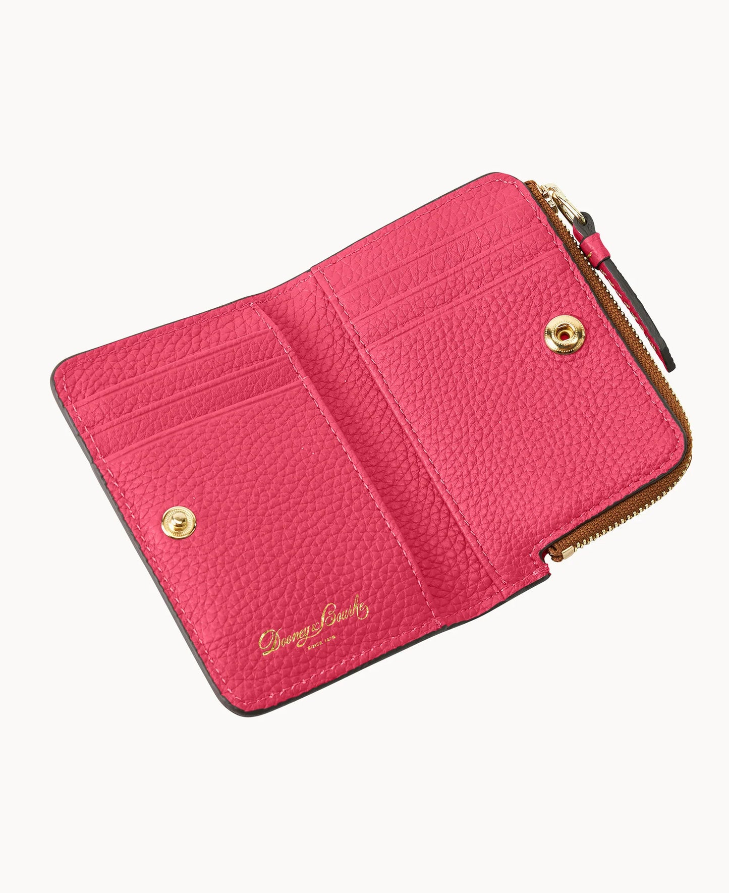 Pebble Grain Zip Credit Card Wallet 12