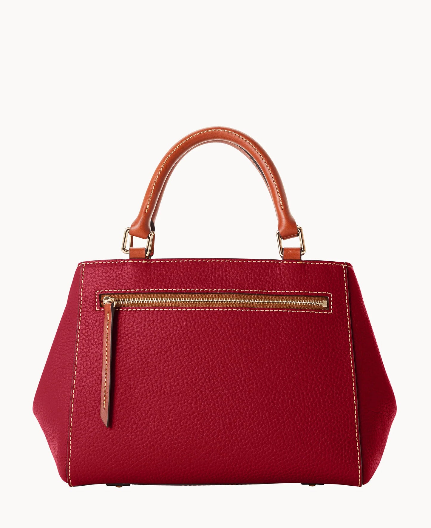 Pebble Grain Small Zip Satchel