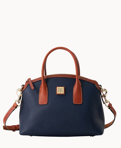 Pebble Grain Domed Satchel