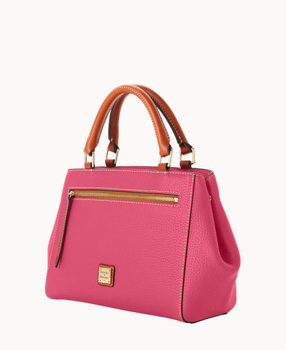 Pebble Grain Small Zip Satchel