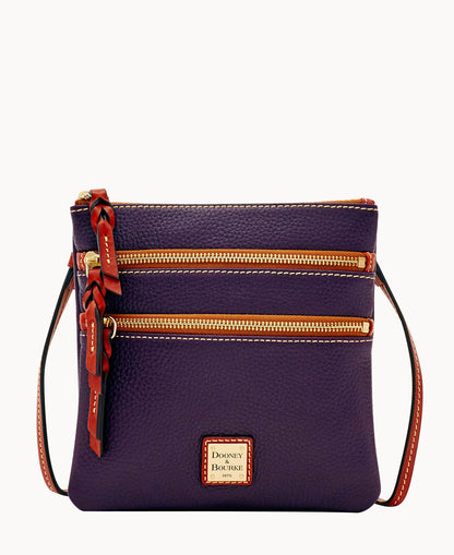Pebble Grain North South Triple Zip
