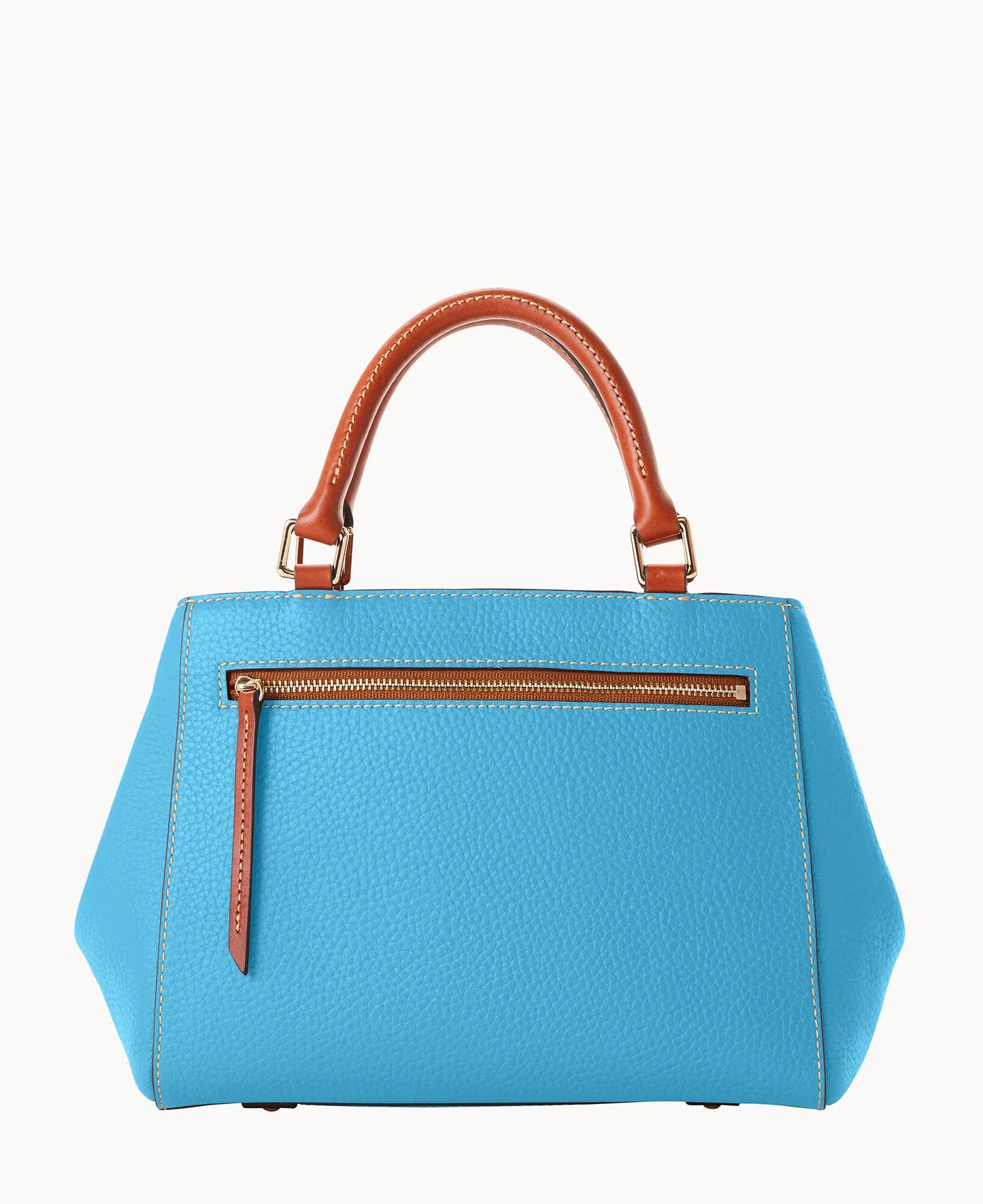 Pebble Grain Small Zip Satchel