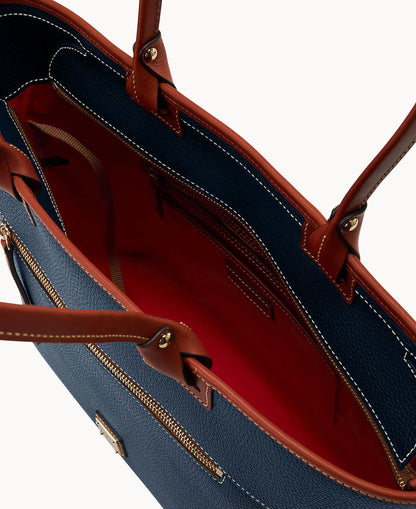 Pebble Grain Large Zip Tote