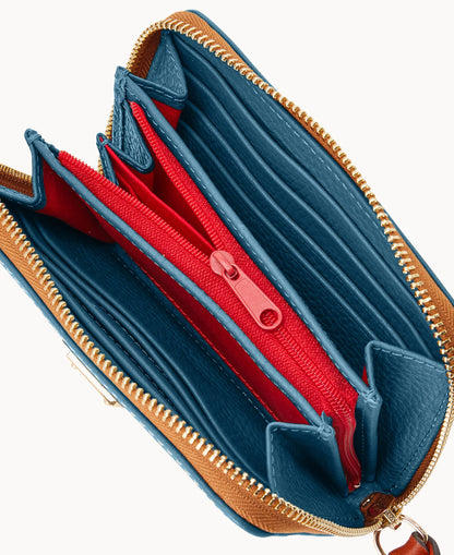 Pebble Grain Medium Zip Around Wallet