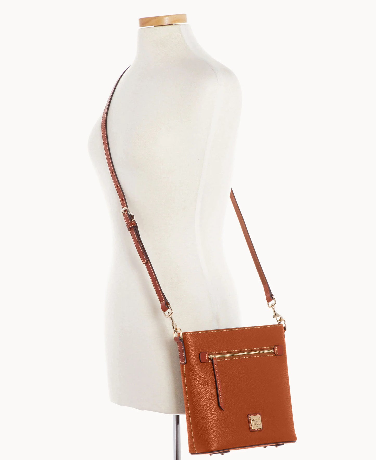 Pebble Grain Zip Crossbody