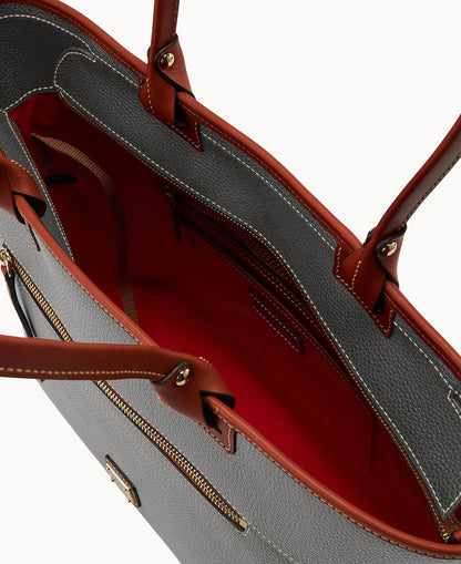 Pebble Grain Large Zip Tote