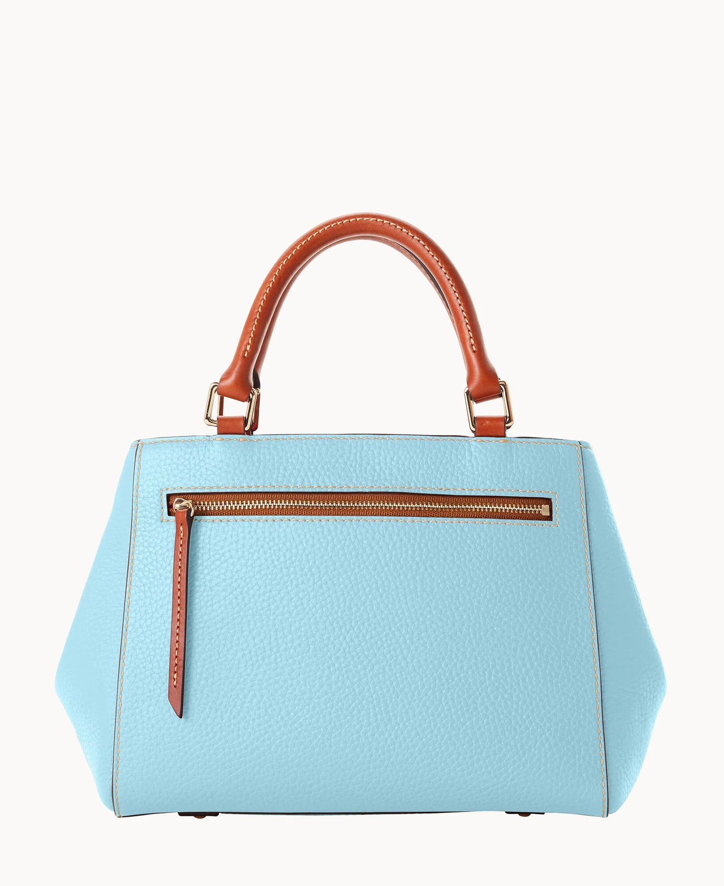 Pebble Grain Small Zip Satchel