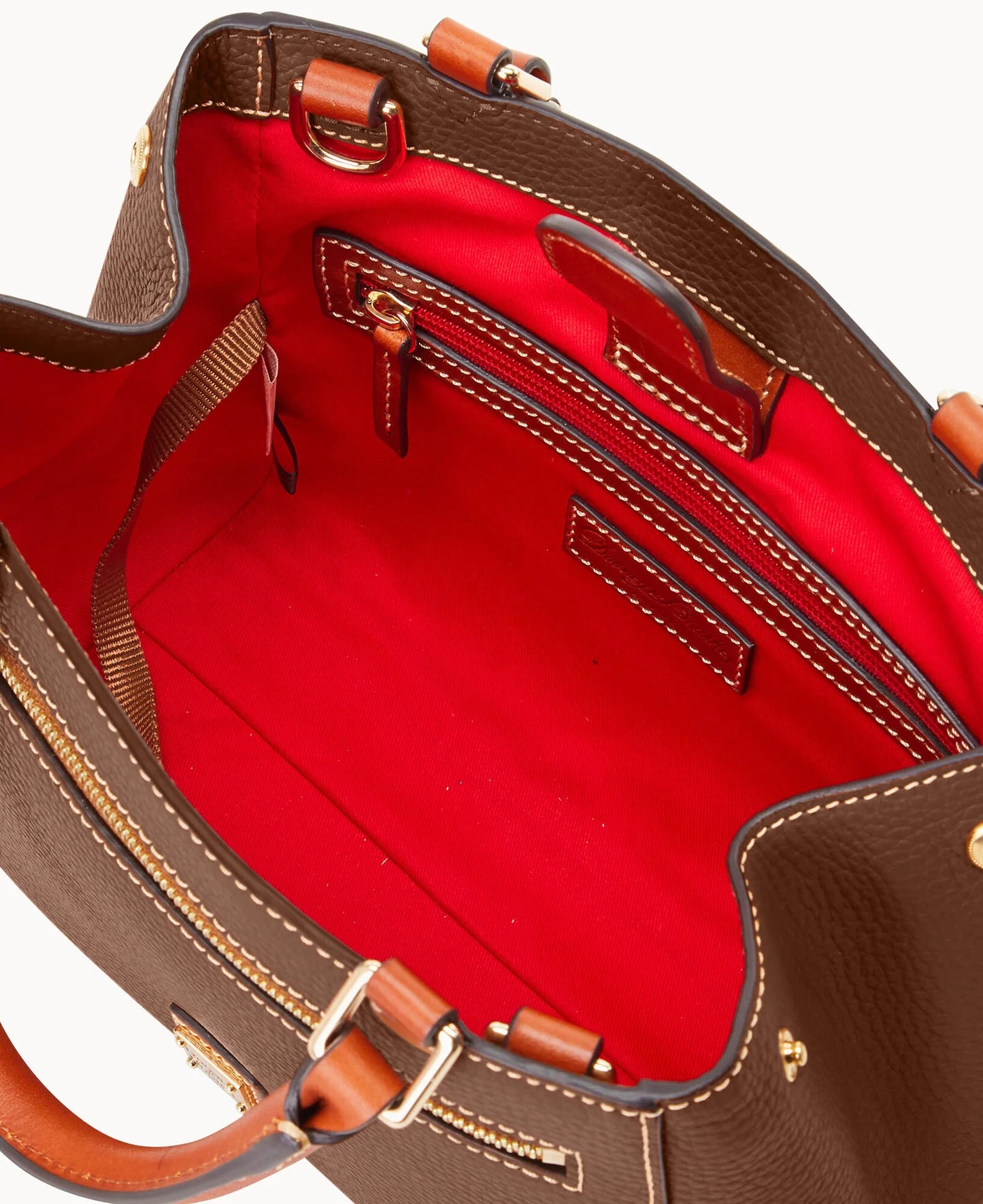Pebble Grain Small Zip Satchel