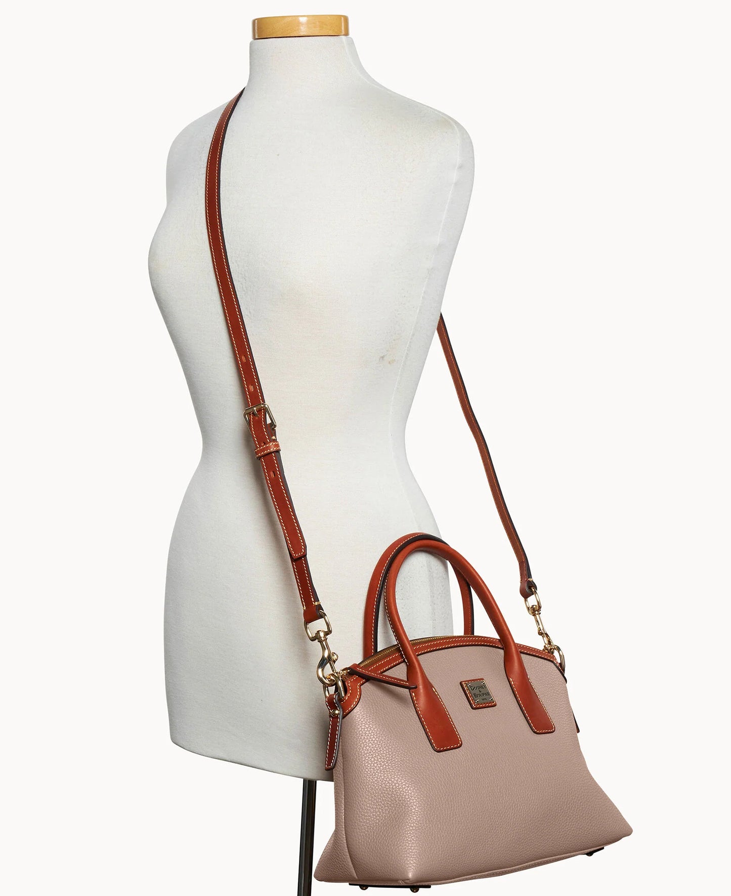 Pebble Grain Domed Satchel