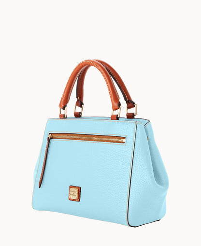 Pebble Grain Small Zip Satchel