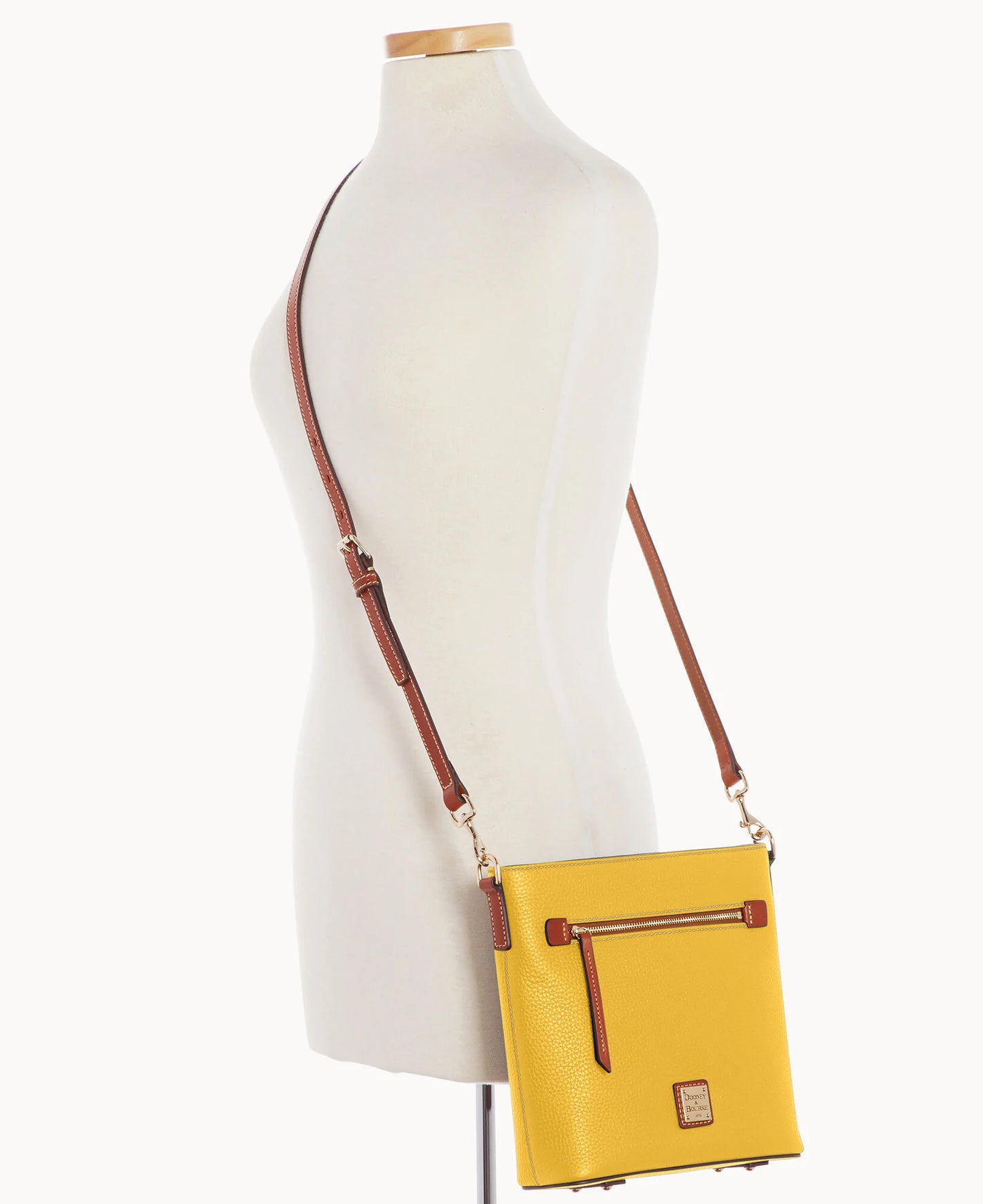 Pebble Grain Zip Crossbody