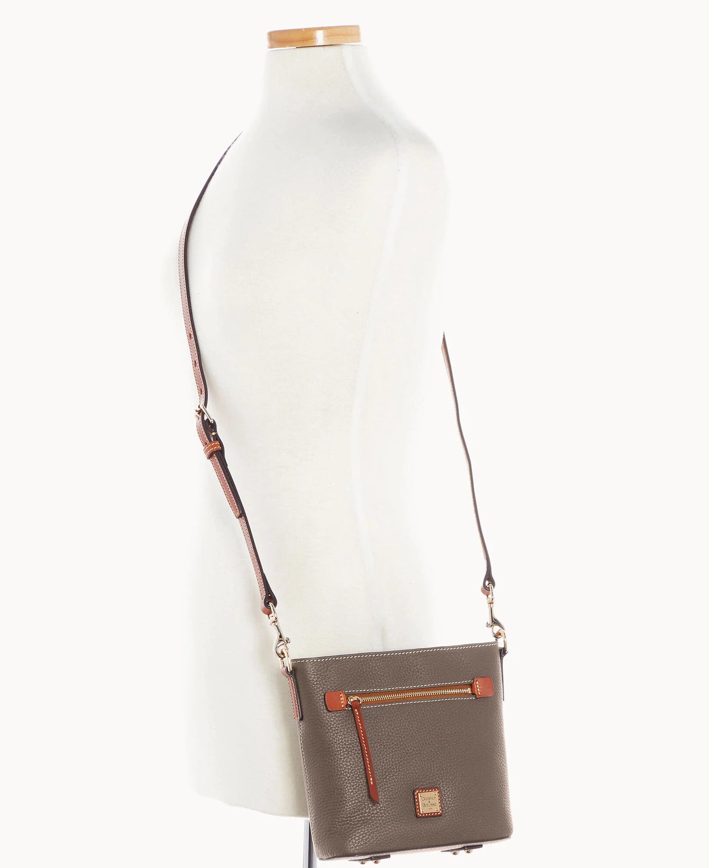 Pebble Grain Small Zip Crossbody