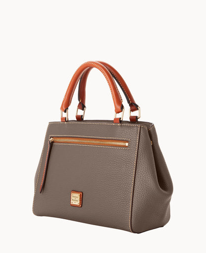 Pebble Grain Small Zip Satchel