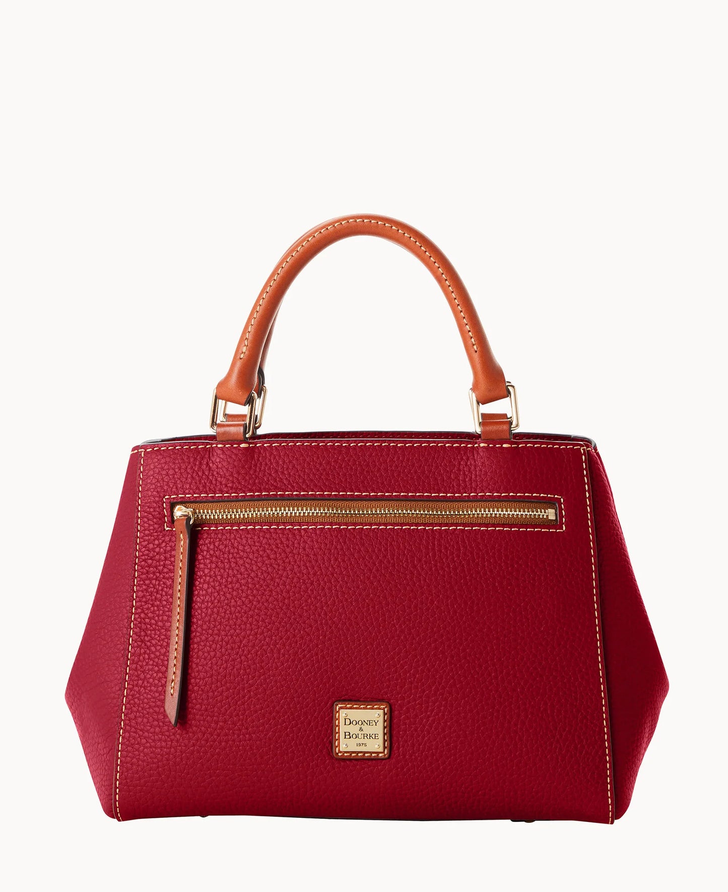Pebble Grain Small Zip Satchel