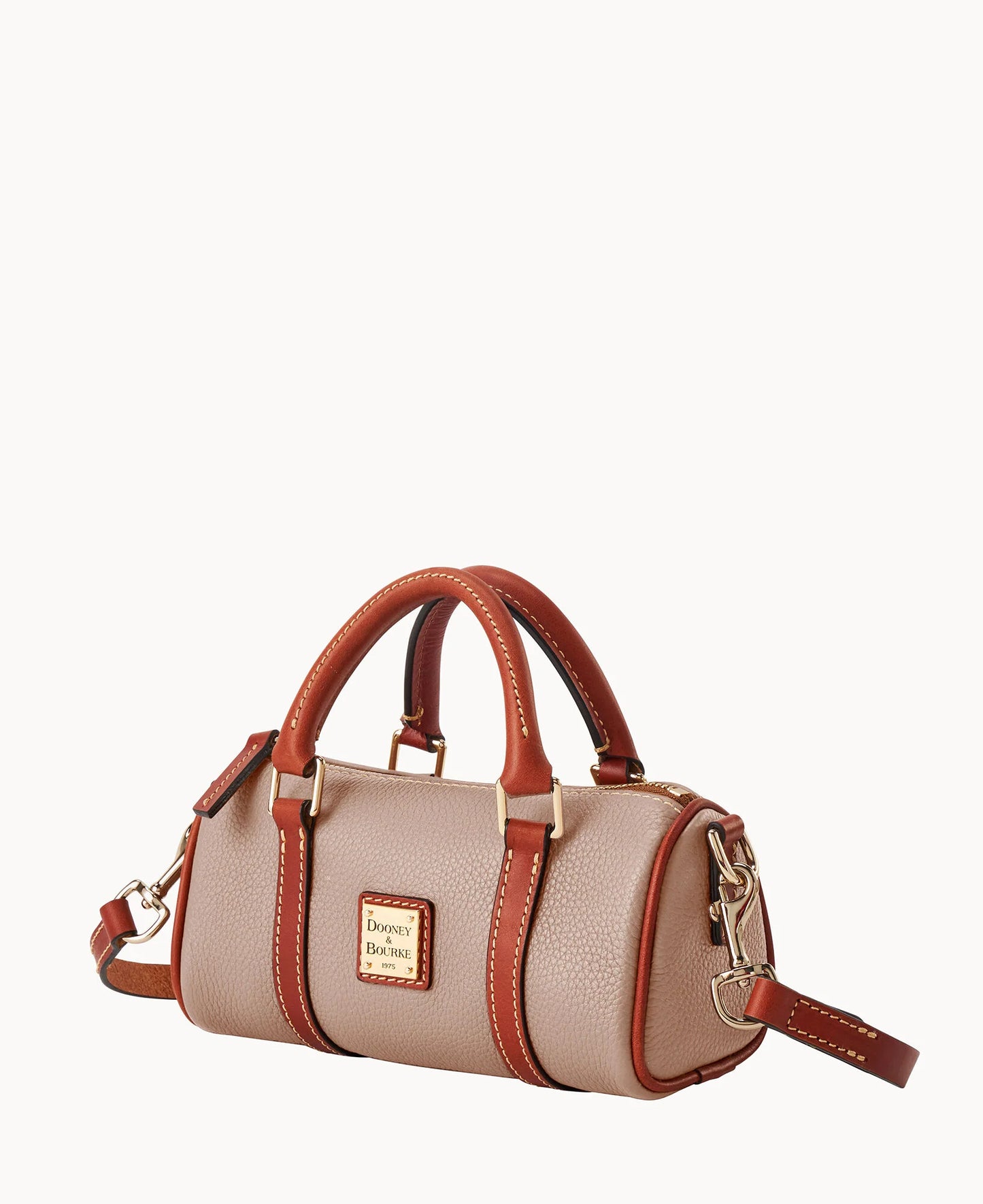 Pebble Grain Crossbody Barrel Satchel 20