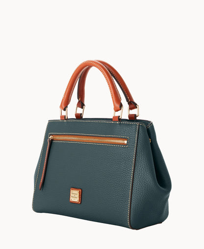 Pebble Grain Small Zip Satchel