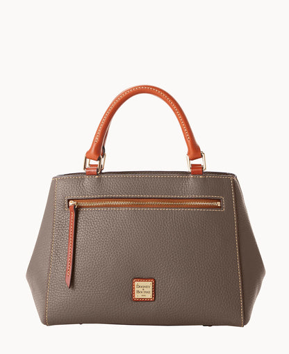 Pebble Grain Small Zip Satchel
