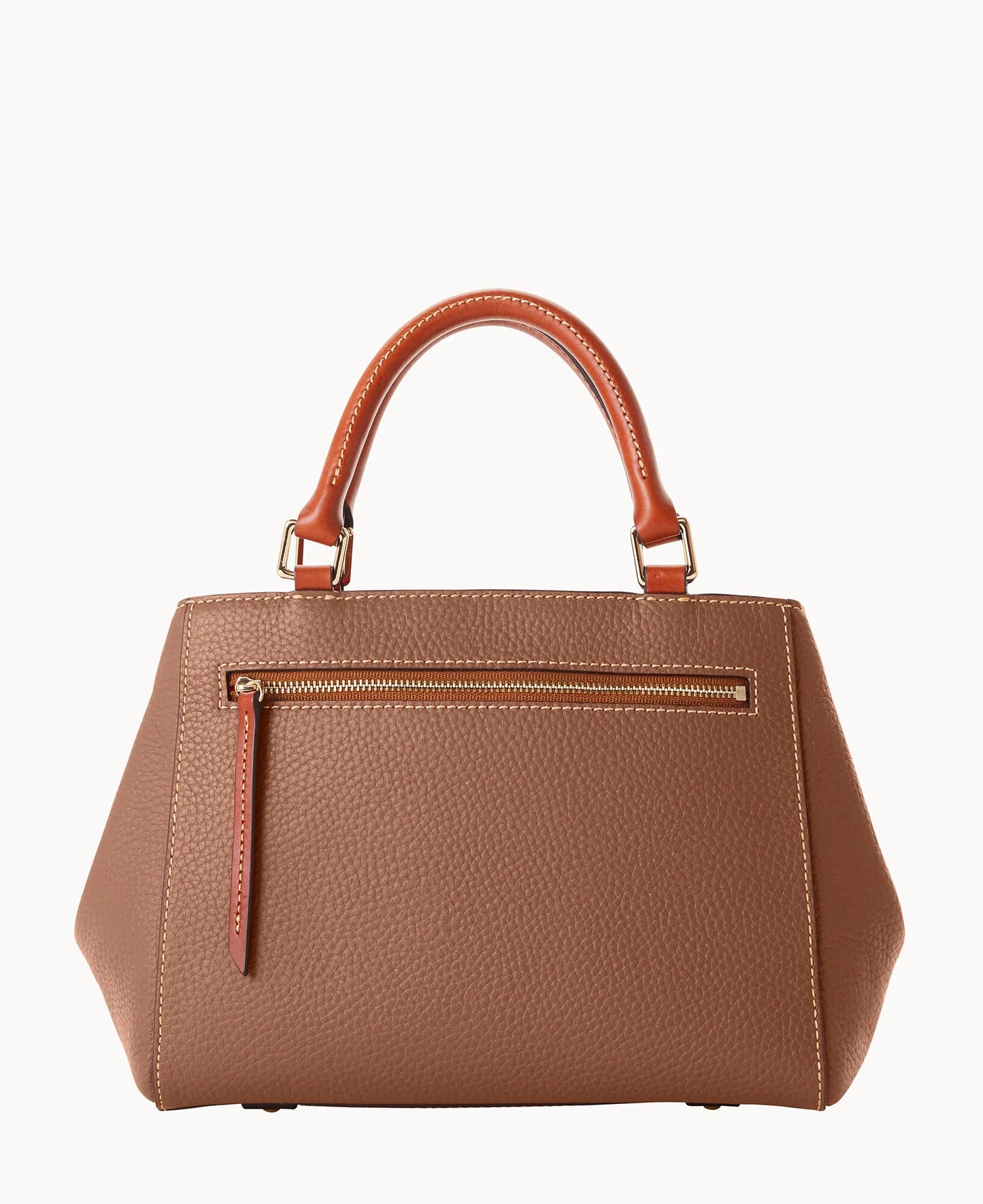 Pebble Grain Small Zip Satchel