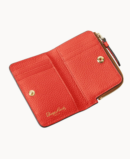 Pebble Grain Zip Credit Card Wallet 12