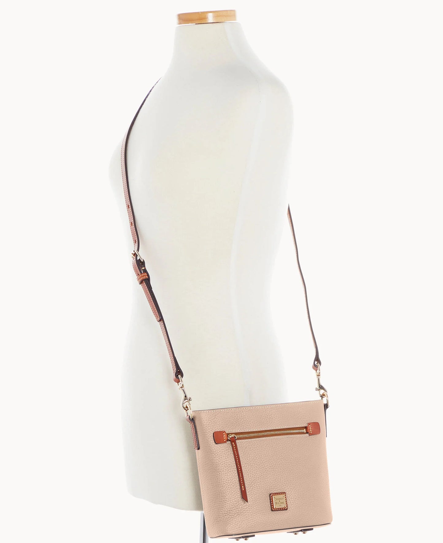 Pebble Grain Small Zip Crossbody