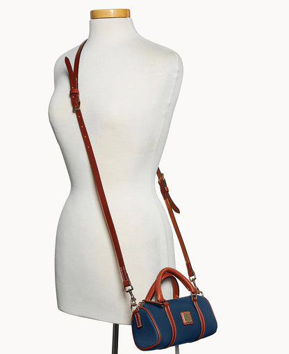 Pebble Grain Crossbody Barrel Satchel 20